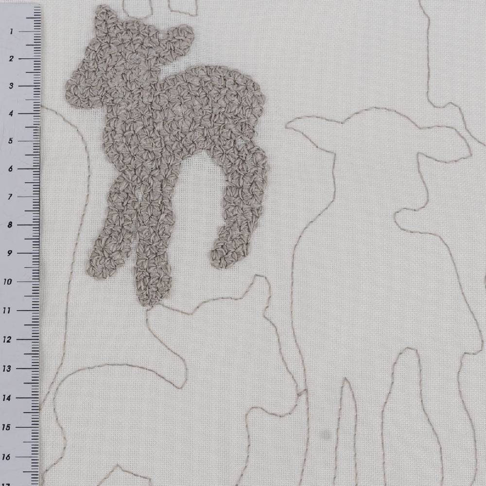 Schöner Leben Rasch Textil Kinder Vorhangstoff Bambino Black Sheep Schäfchen weiß grau 150cm Letzter Tag