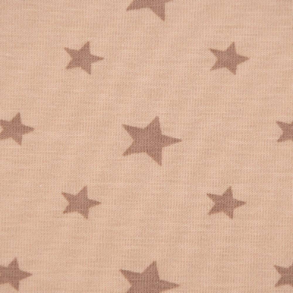 Schöner Leben Baumwolljersey Jerseystoff Sterne Sternchen beige 1,50m Breite Nur für heute