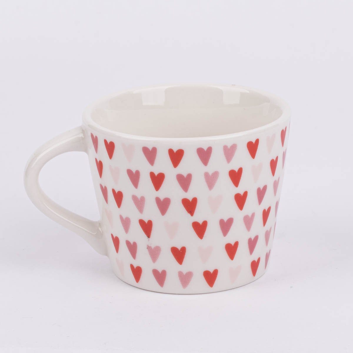 Schöner Leben Espresso Tasse aus Porzellan Herzen weiß rosa rot gold 50ml von der Schreibkram Manufaktur Black Friday Preise