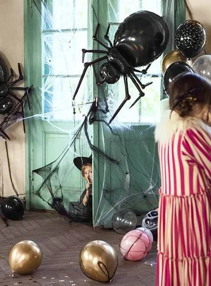 Schöner Leben Halloween Spinnennetz in Schwarz 60g mit zwei Spinnen Begrenztes Angebot