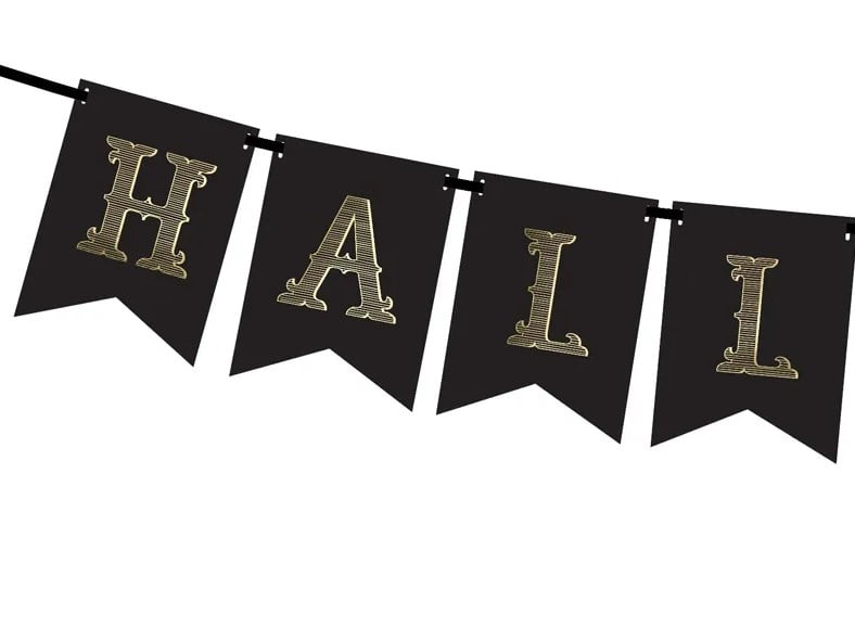 Schöner Leben Girlande Halloween aus Papier schwarz gold 20x175cm Exklusivangebot