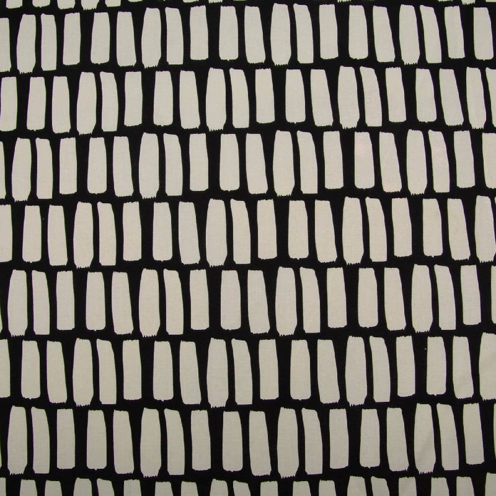 Schöner Leben Tischdeckenstoff abwaschbar Baumwollstoff beschichtet DOTS AND STRIPES Striche schwarz offweiß 1,45m Breite Kauf eins, bekomm eins gratis