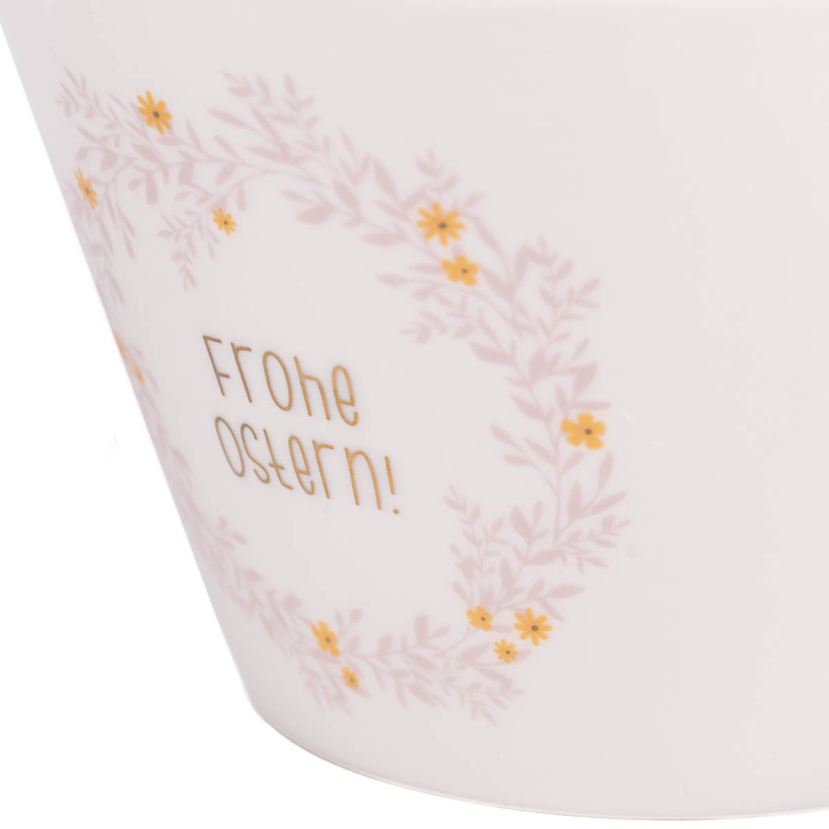 Schöner Leben Müslischale Frohe Ostern Blumenkranz aus Porzellan weiß rosa gelb 14x9cm Schreibkram Manufaktur von Grafik Werkstatt Clearance-Verkauf