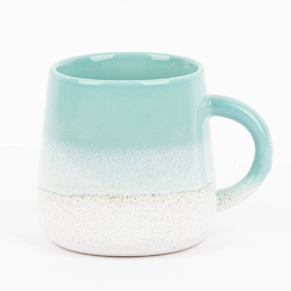 Schöner Leben Tasse Mojave glasiert aus Steinzeug mintgrün weiß 350ml von Sass & Belle Rabatte dieses Monats