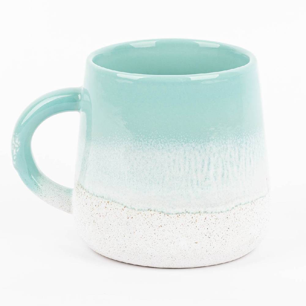 Schöner Leben Tasse Mojave glasiert aus Steinzeug mintgrün weiß 350ml von Sass & Belle Rabatte dieses Monats