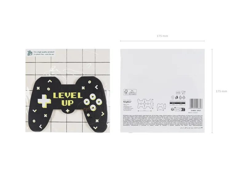 Schöner Leben Servietten Gamecontroller schwarz weiß grün 22,7x65cm 2lagig 12 Stück Online