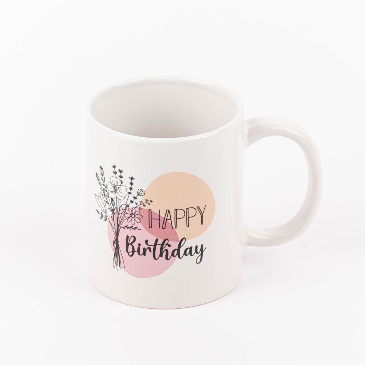 Schöner Leben Tasse Happy Birthday oder Alles Liebe Porzellan weiß rosa orange 350ml Verkauf