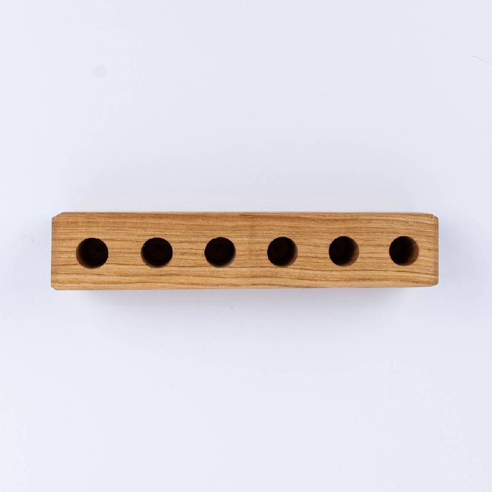 Schöner Leben 6er Gewürzständer für Reagenzgläser Kirschbaum massiv 20x4x4cm von DeWi Angebote