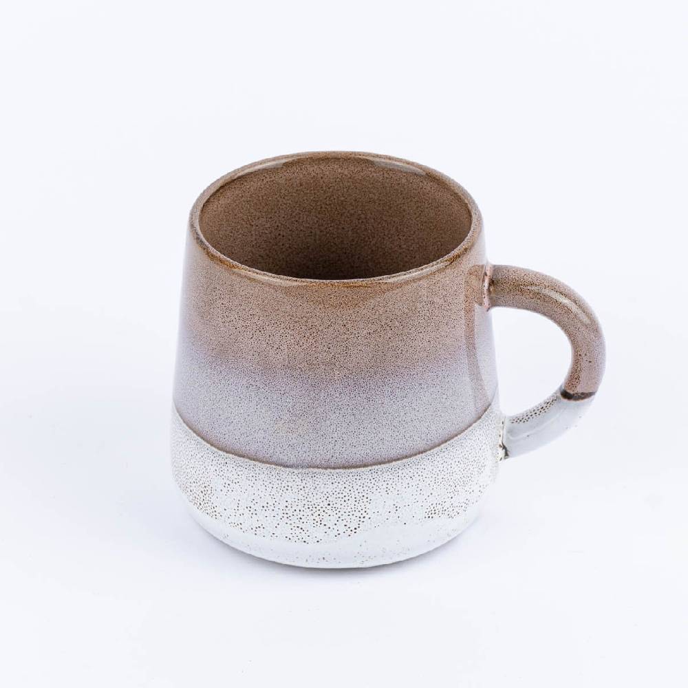 Schöner Leben Sass & Belle Tasse Mojave glasiert Steinzeug braun weiß 350ml
