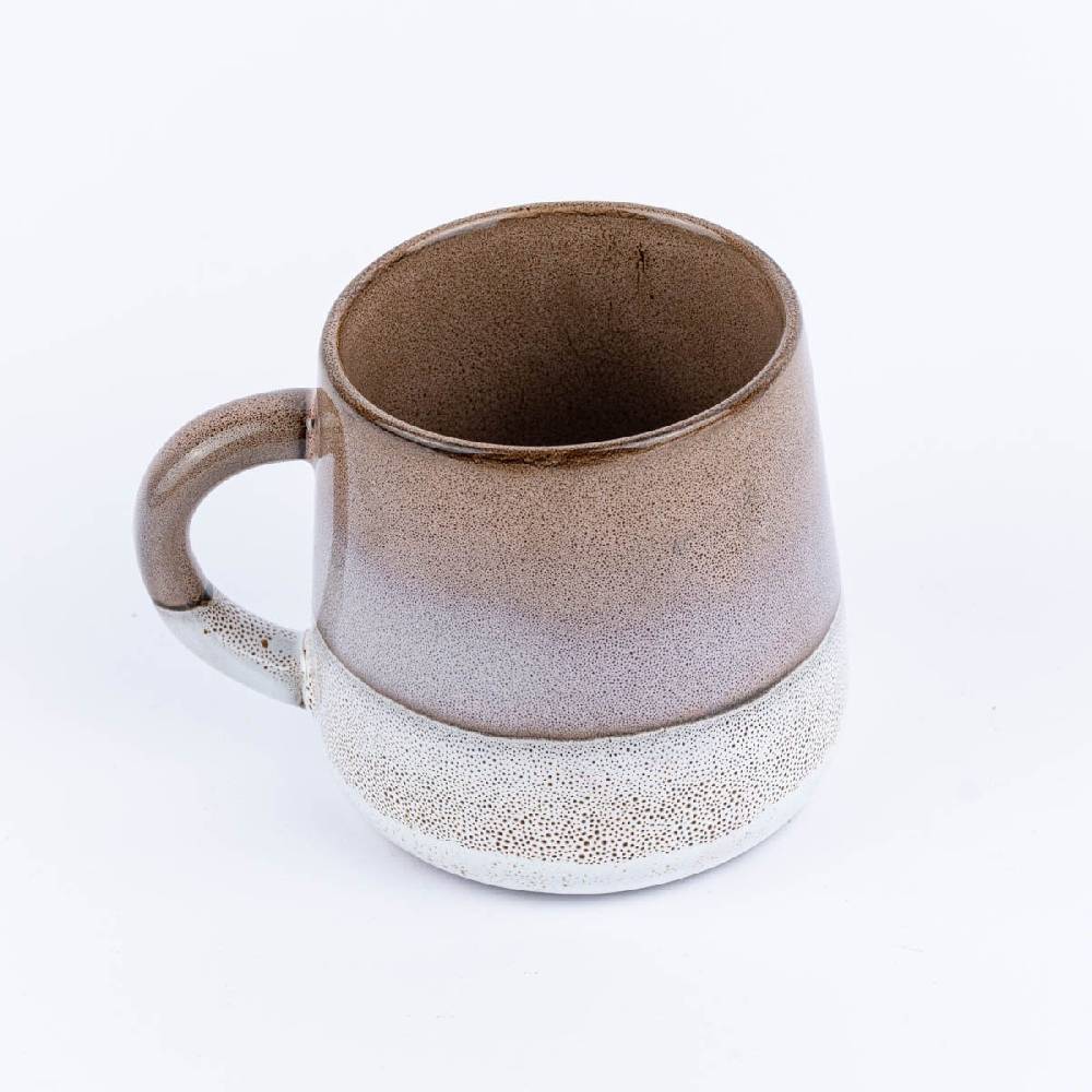 Schöner Leben Sass & Belle Tasse Mojave glasiert Steinzeug braun weiß 350ml im Angebot