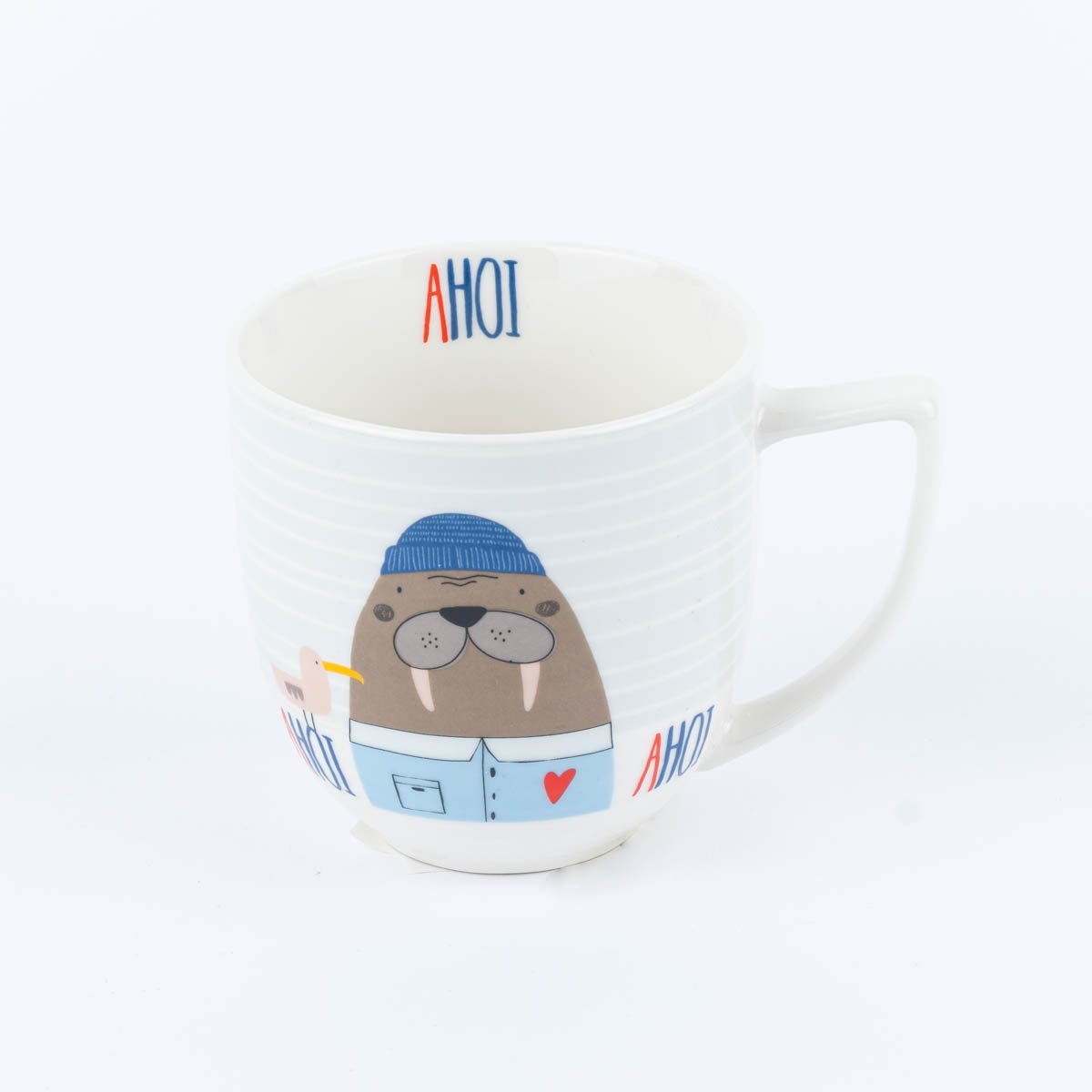 Schöner Leben Große Tasse Seelöwe mit Mütze Keramik weiß blau rot versch. Motive 400ml