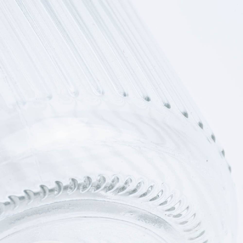 Schöner Leben Vorratsglas mit Stäbchenprägung und schwarzem Schraubdeckel groß 9x19,5cm Fabrikpreis