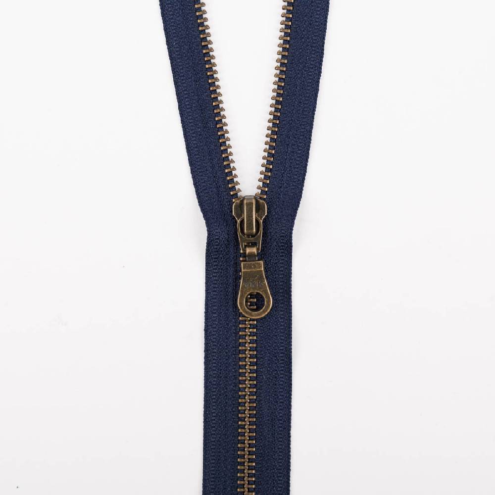 Schöner Leben Reißverschluss Metall antik gold teilbar 5mm 80cm lang in der versch. Farben