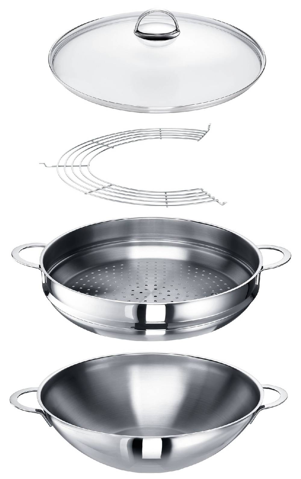 Schulte Ufer Wok-Set Onda, 4-tlg., ca. 7,00l Cyber Monday