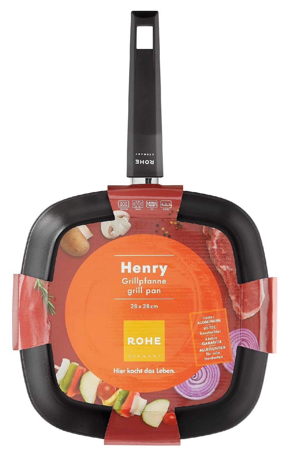 Schulte Ufer Grillpfanne Henry, 28 x 28 cm Räumungsverkauf