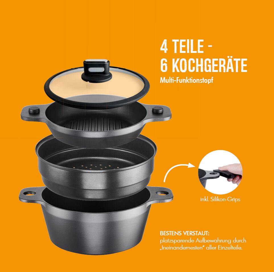 Schulte Ufer Multi-Funktionstopf Pepe, 24 cm Letzte 3 Tage